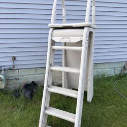 Above Ground Pool Dual Sided Safety Ladder 