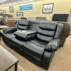 Black Sofa Loveseat And Chair Recliner 