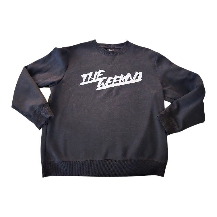 The Weeknd x H&M XO Sweater SZ L Black White Pullover Sweatshirt