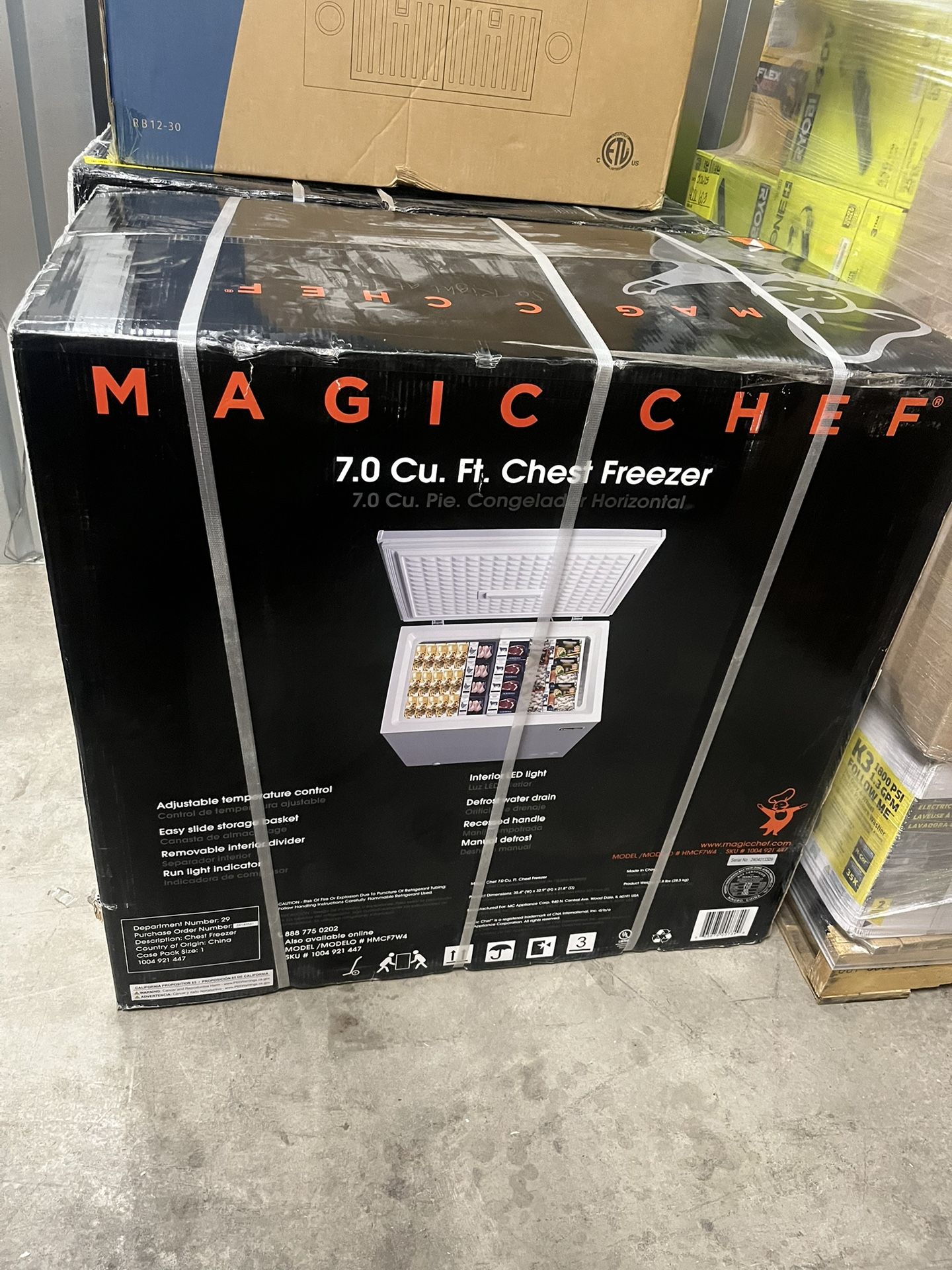 New In Box Magic Chef 7.0 cu. ft. Chest Freezer
