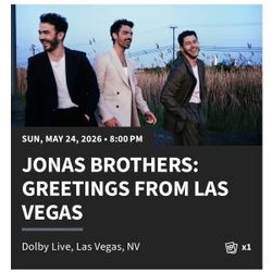 Jonas Brothers Ticket 5/24