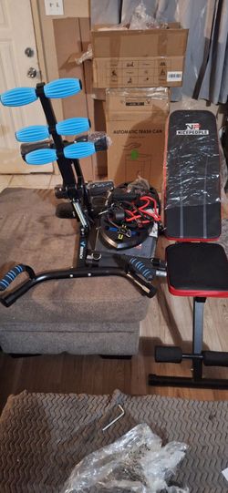 NicePeople Adjustable Weight Bench with Ab Trainer
