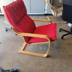 IKEA Poang Chair And Ottoman Set