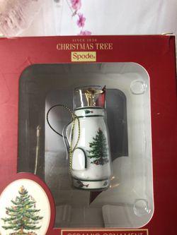Spode Christmas Tree Golf Bag Ornament Decoration
