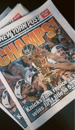 Knicks Championship News Paper