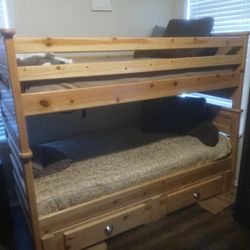 Gallery Furniture Solid Wood Bunk Beds. $1500