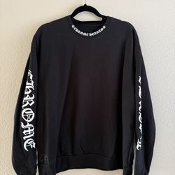 Chrome Hearts Scroll Neck Logo Sweatshirt 100% Authentic