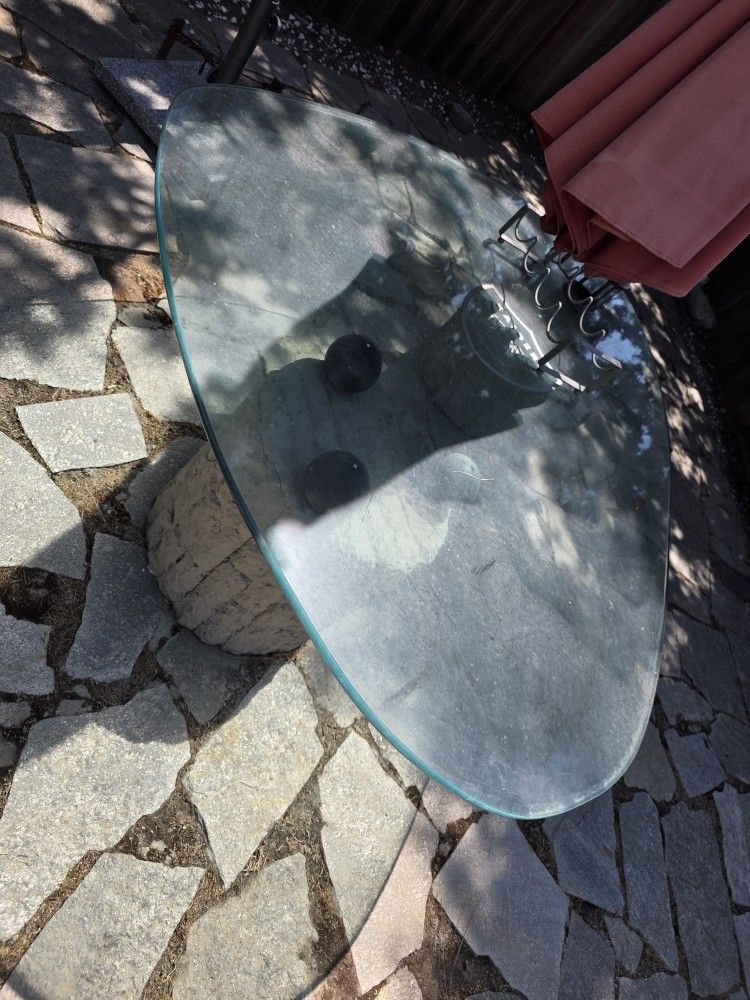 Outdoor Pool Glass Table