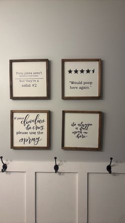 Bathroom signs