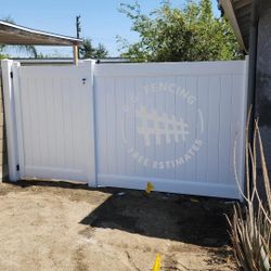 White Vinyl Fence 