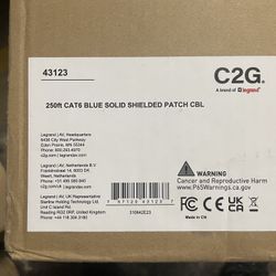cat 6 blue solid shielded patch cable 250ft