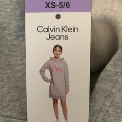 Back To School Girls Sweatshirt Hoodie Dress, size XS, Girls 5/6 Gray - NWT Great Gift $12 OBO