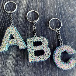 Bling Letter Keychain 