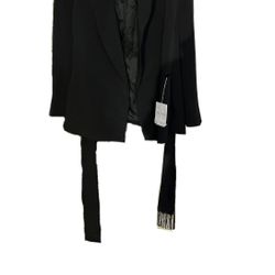 Vtg Escada Black Blazer Studded Collar Belted Made in Germany NWT