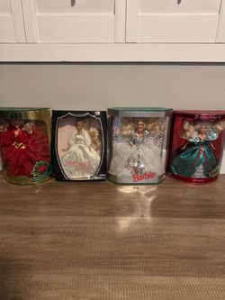 Barbie Happy Holidays 1993 Special Edition Christmas Dolls Lot of 4 NIB 11.5"