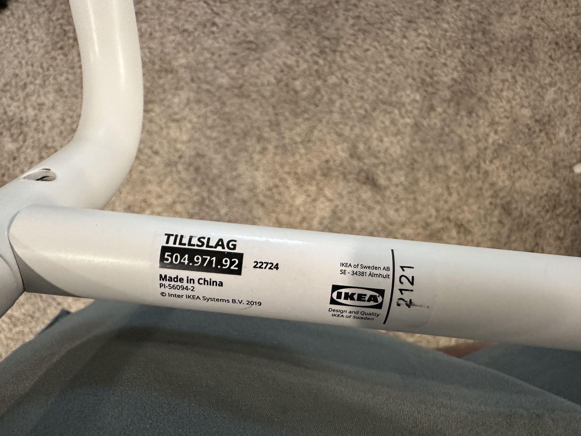 2 IKEA Tillslag desk legs - Trestle White Metal for Sale in