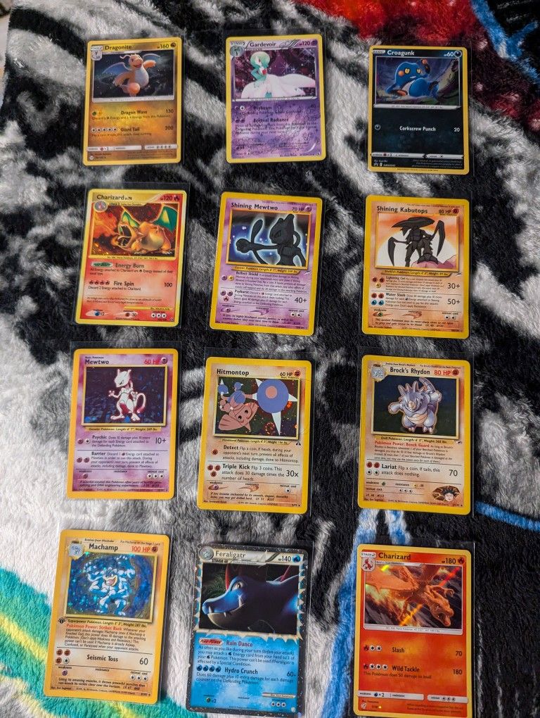 Vintage Pokemon Card Collection Holo Holographic Graded Charizard Shining Mewtwo