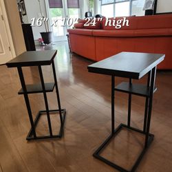 $80 For Both Matching Pair Black Side Table And Table Nightstand
