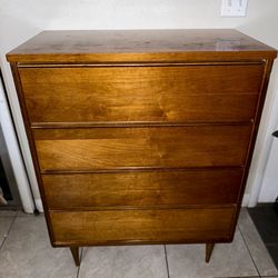 Walnut MCM Bassett Tallboy Dresser