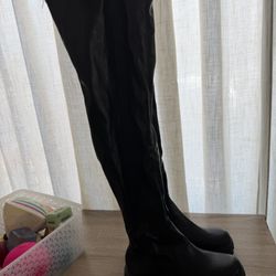 Black Thigh High Boots