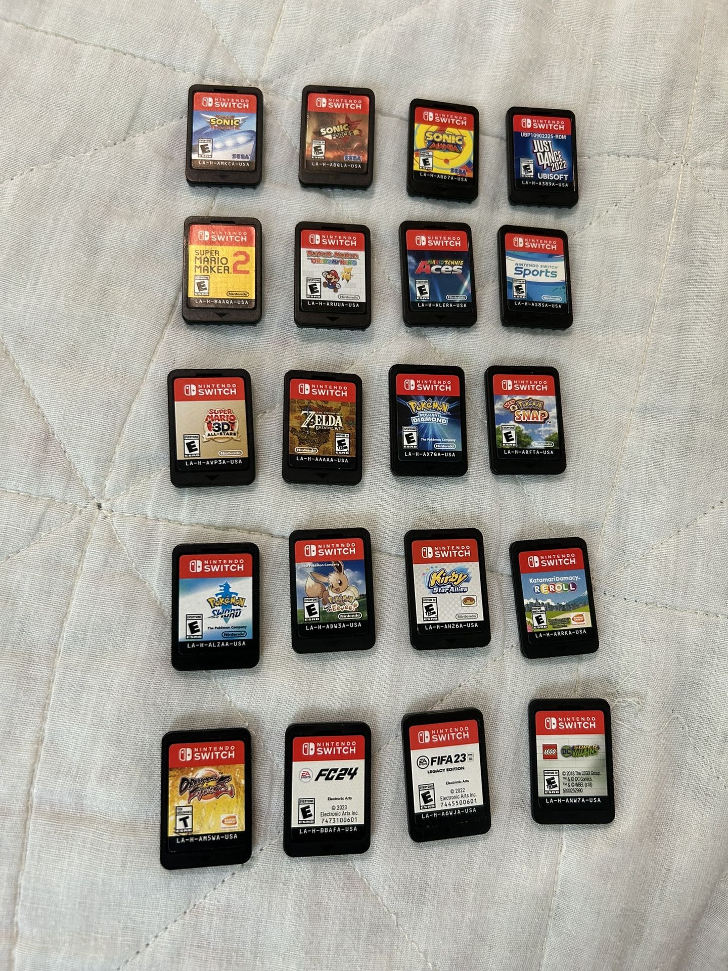 Nintendo Switch Game Lot Bundle Super mario maker 2 3d all stars paper origami pokemon sword let’s