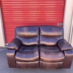 Leather Recliner Loveseat Sofa Couch 