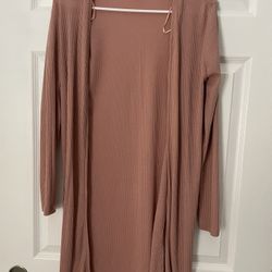 Ambiance Long Pink Cardigan Size S