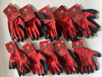 10 Pairs Professional Working Protective Excellent Grip Latex Coated Gloves (Size:8)