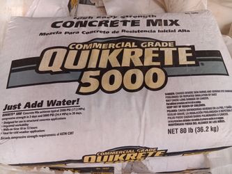 Quikrete 5000. Commercial Grade Concrete.