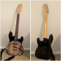 Dave & Buster's Promo Electric Guitar S-Style Graphics Stratocaster Style Black