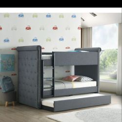 Upholstered Bed, Wood