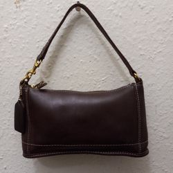 Coach Vintage Bleecker Demi Zip Brown Leather Shoulder Handbag 9311

