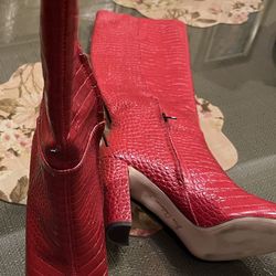 Red Sam Edelman Leather Boots. 