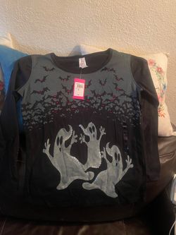 Halloween ghostly long sleeve shirt