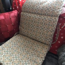 Two Outdoor Chair Cushions