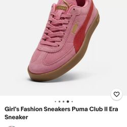 Girls Puma Club II Era Sneakers Size 7 woman’s