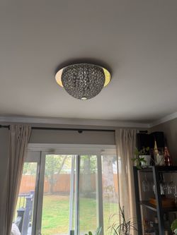 Crystal Flush Mount Ceiling Light Fixture