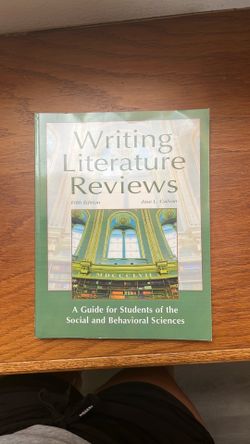 Writing literature reviews book
