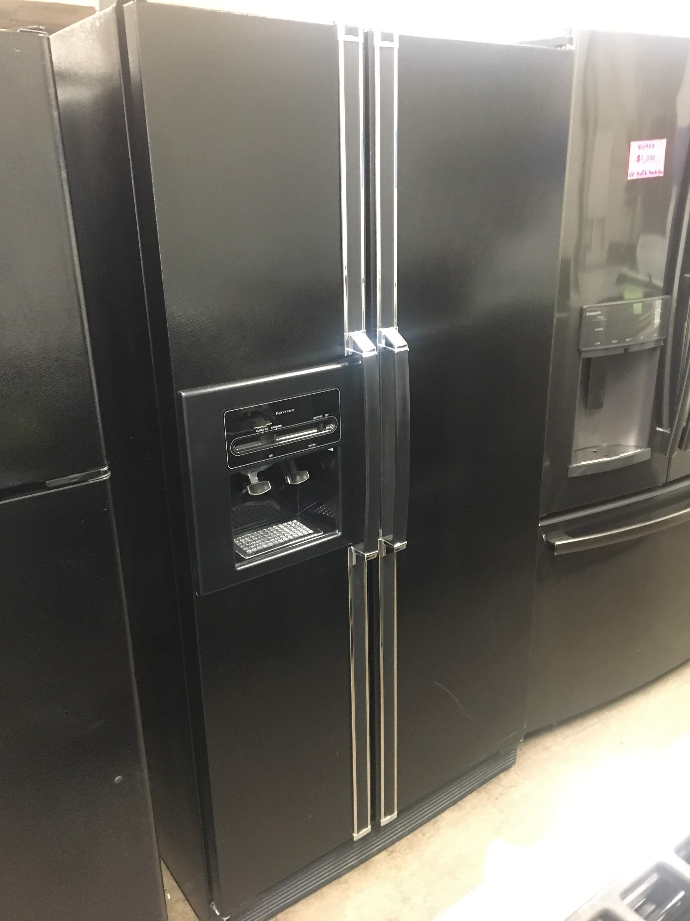 Family Owned - Guaranteed Refurbished Black Side by Side Refrigerator