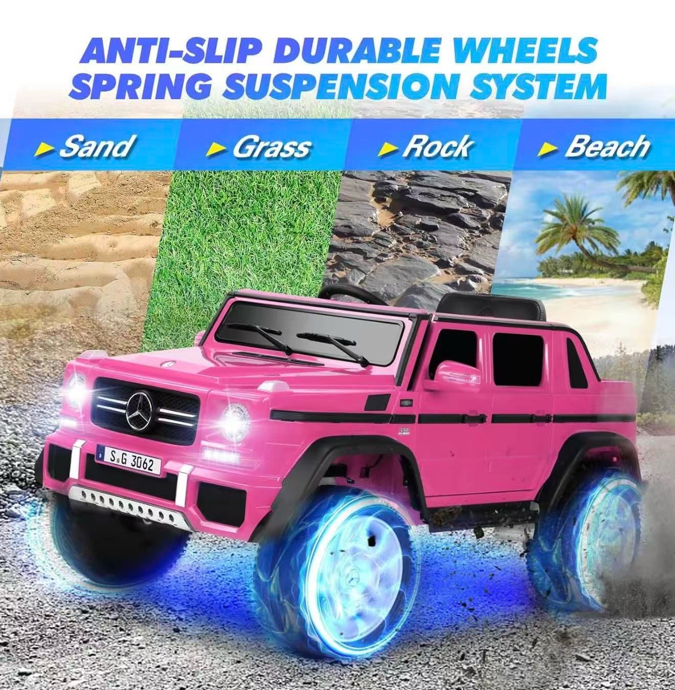 Mercedes-Benz G650S Ride On Car for Kids, 12V7AH Pink