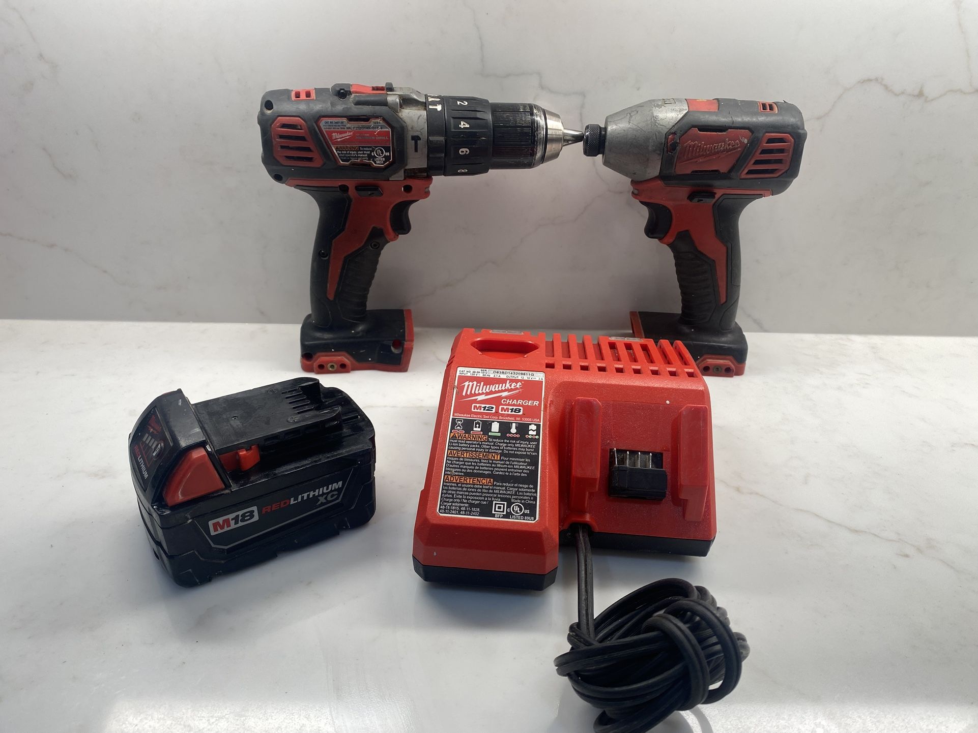 Milwaukee M18 Hammer Drill and Impact Driver Combo Set