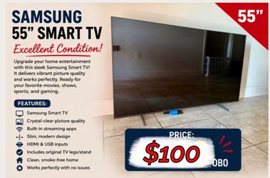 55 Samsung smart Tv