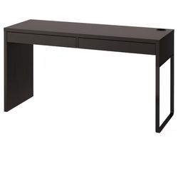 Two IKEA MICKE Black Brown Desk Large 55”
