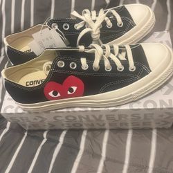 Converse X Commes Des Garcon Low Chucks Sz 9