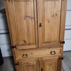 Rustic Armoire  Solid Pine
