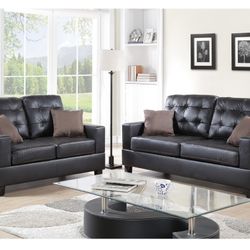 Brown Sofa And Love Seat Set 