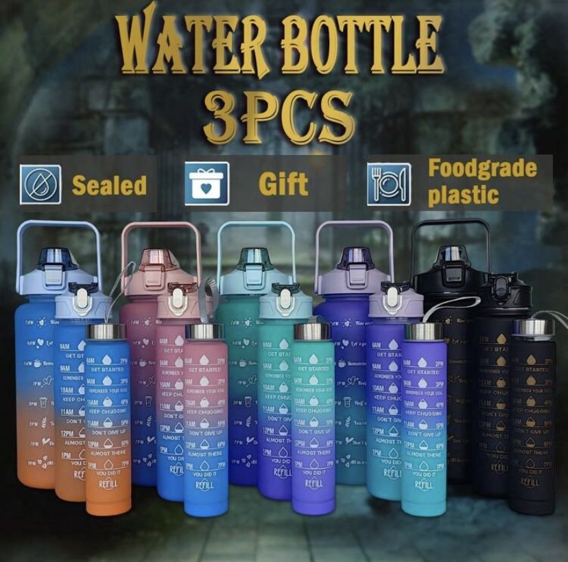 3 Piece Water Bottle Set