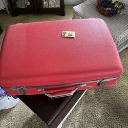 Vintage Red Tiara American Tourister Hard shell Suitcase