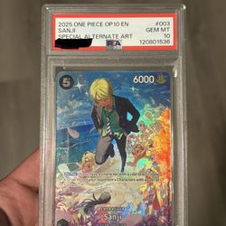 2025 One Piece ST14-003 Sanji Special Alternate Art OP10 Royal Blood PSA 10