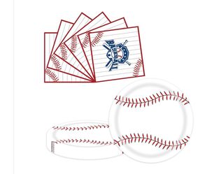 50 Pcs baseball and napkin party set